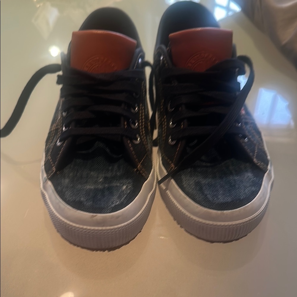 Replay Superga Denim Sneakers/Keds with Contrast Stitching Size 42